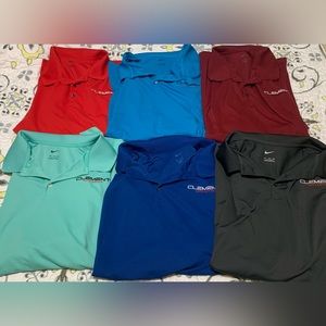 Lot of 6, Nike Polo shirts. Size XXL. Clement Auto Group embroidered on them.